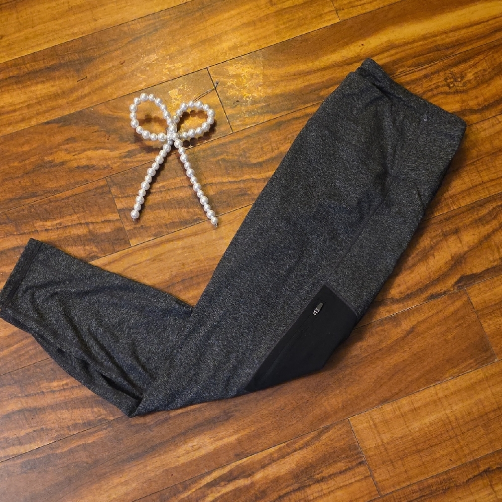 Old Navy Gray Marled High-Rise Active Leggings